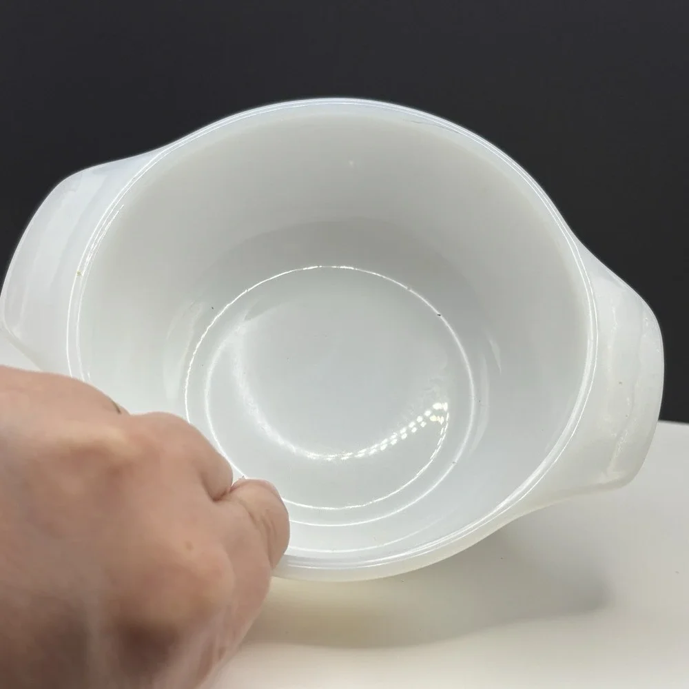 Anchor Hocking Fire King Onion Peas Veggie Mushroom Mini Casserole Dish Bowl